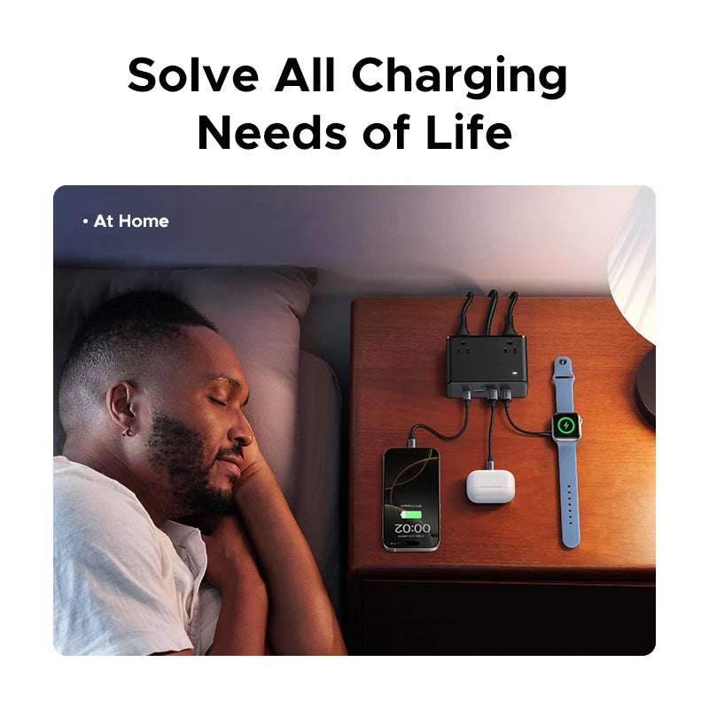 8-in-1 GaN Power Strip with 20W USB-C Fast Charging - 6
