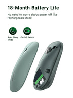 Slim Wireless Bluetooth Mouse with 4000 DPI Silent Click