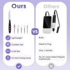 2-in-1 Cordless Electric Nail Drill and UV Curing Lamp