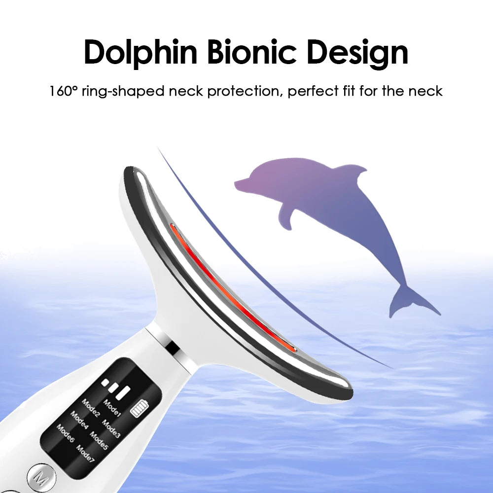 LED Face and Neck Skin Tightening Massage Device