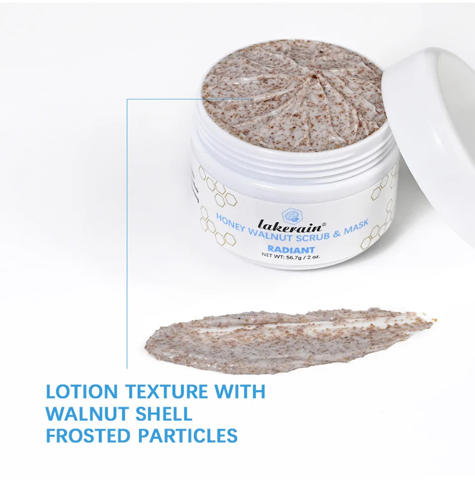 Honey Walnut Facial Exfoliating Scrub and Face Mask