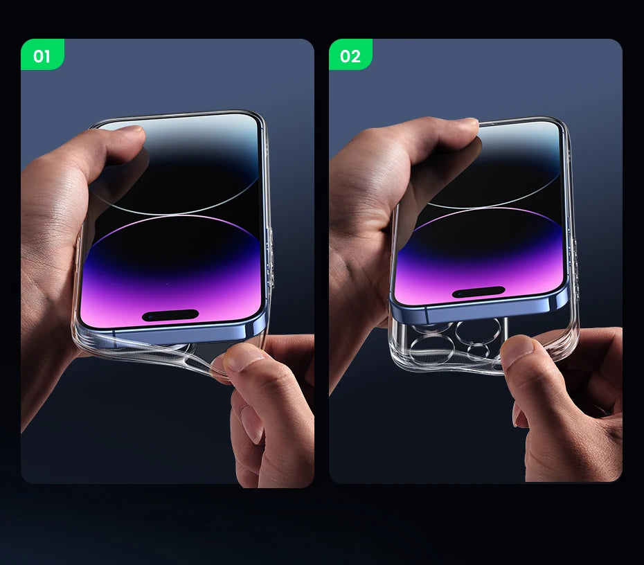 Shockproof Crystal Clear Protective Case for iPhone Series - 16