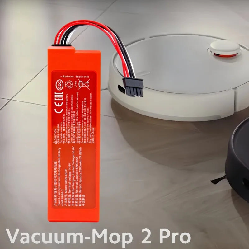 Replacement 5200mAh Battery for Robot Vacuum-Mop 2 Pro