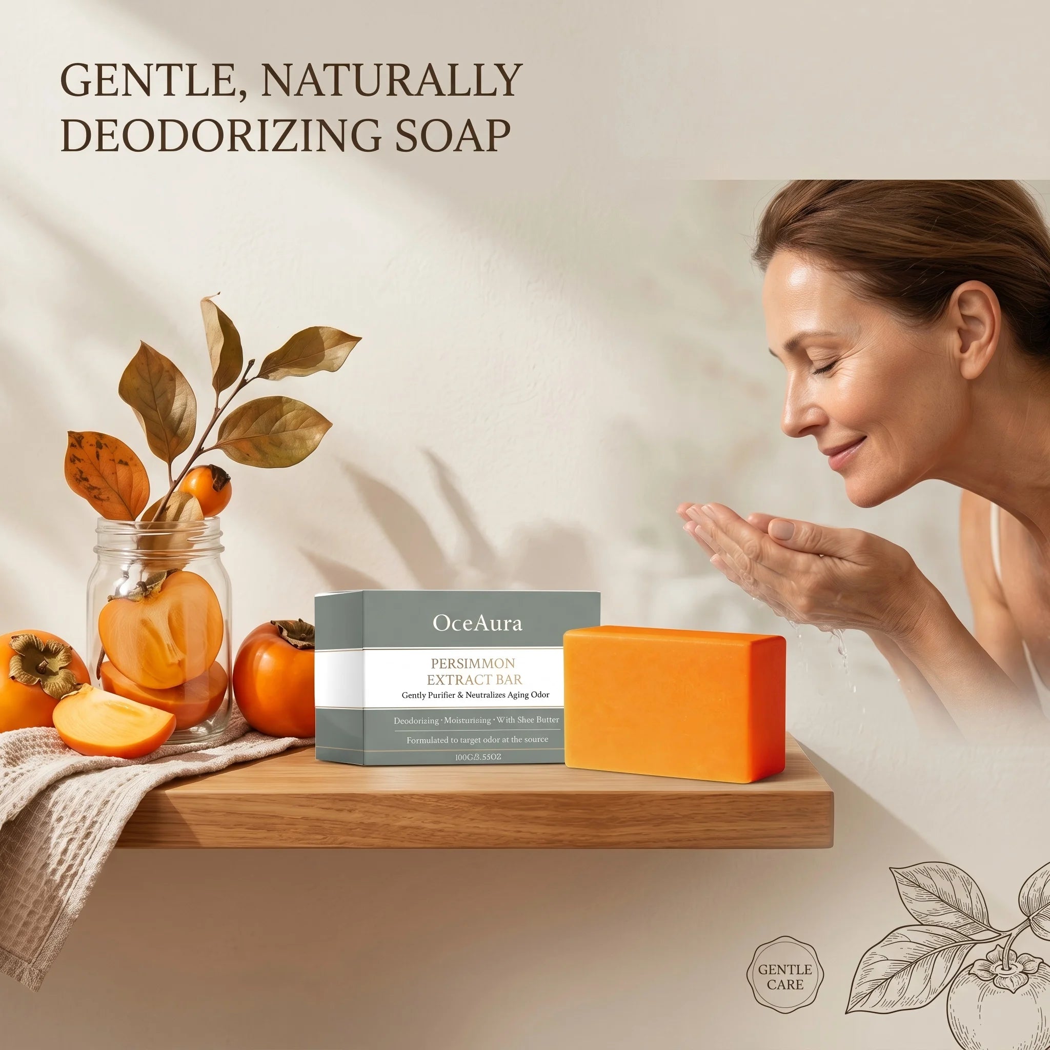 Persimmon Deodorizing Body Soap for Aging Odor - 5