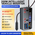 200W 12V/24V to 220V Car Power Inverter with 9 Charging Ports