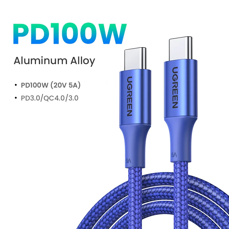 100W USB-C to USB-C Fast Charging and Data Cable