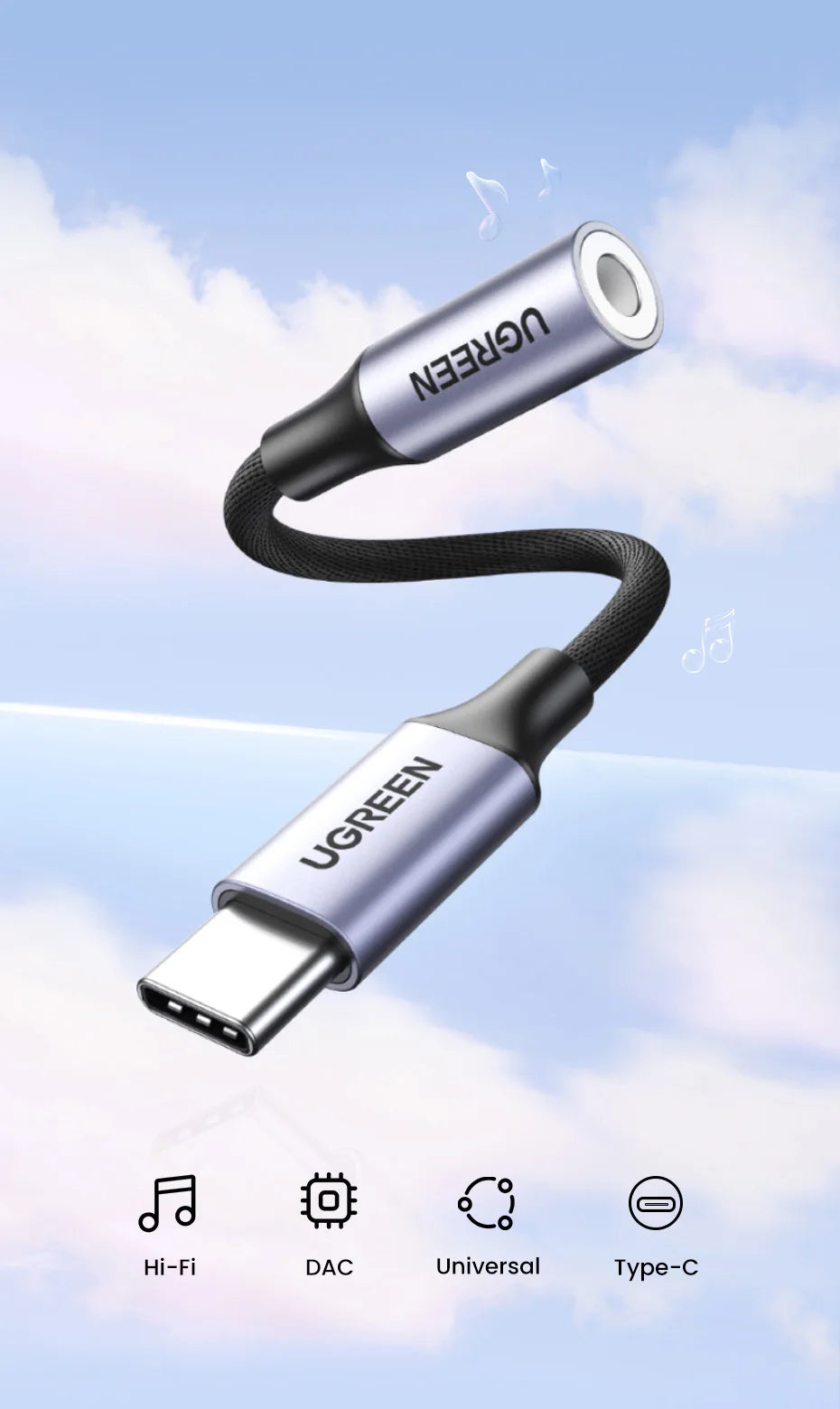 USB-C to 3.5mm Headphone Adapter with DAC Chip - 7