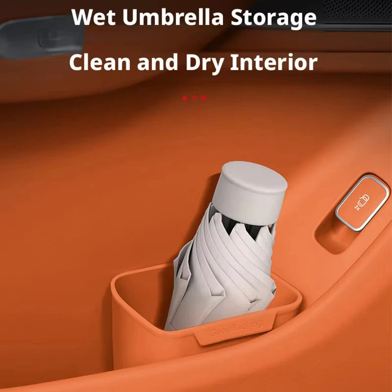 Silicone Car Door Trash Can and Umbrella Holder Organizer