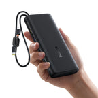 100W 20000mAh Fast Charging Power Bank with Built-In USB-C Cables