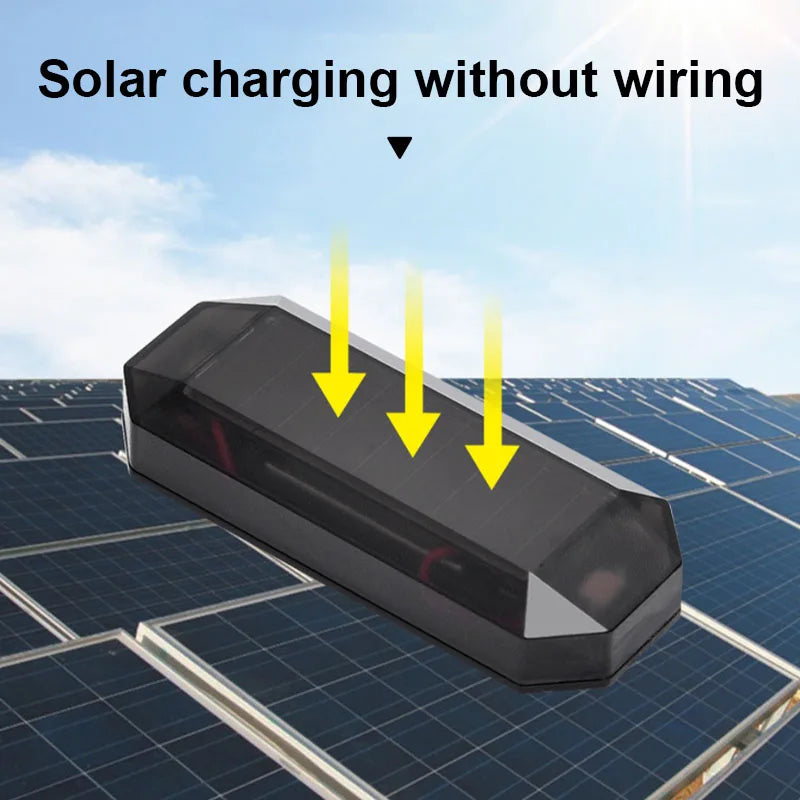 Solar Powered LED Simulated Car Anti Theft Strobe Warning Light
