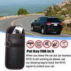Carbon Fiber Car Key Fob RFID Signal Blocking Pouch Protector