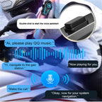 Motorcycle Helmet Bluetooth 5.4 Headset with RGB Lights IPX67 Waterproof