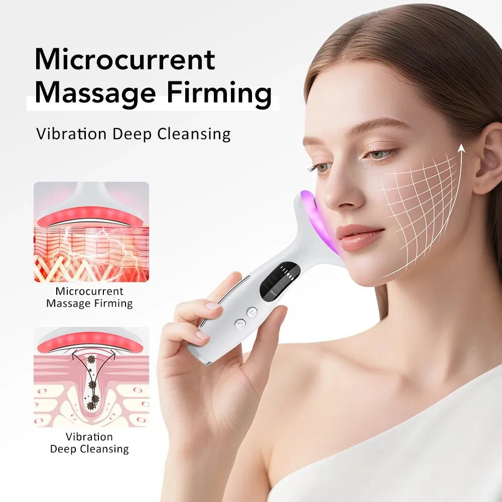 7-Color LED Neck and Face Skin Tightening Massager - 2