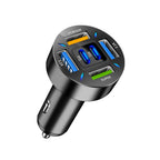 250W 6-Port Fast Car Charger with USB-C PD and QC3.0