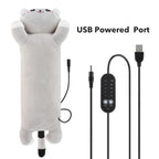 USB Heated Cat Plush Pillow for Pain Relief