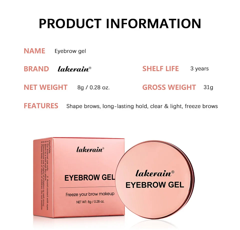 Waterproof Clear Eyebrow Styling Gel for Laminated Brow Look