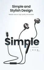 Hi-Fi Wired Earbuds with 3.5mm and USB-C Connectors