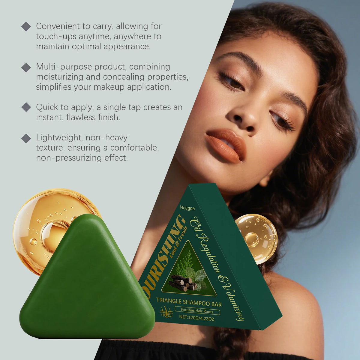 Herbal Triangle Hair Growth Shampoo Bar