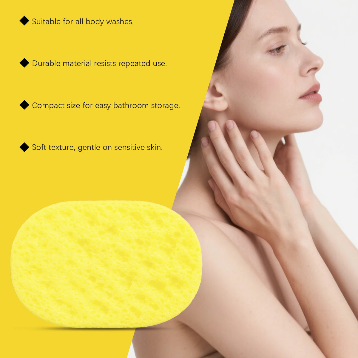 Exfoliating Lemongrass Bath Sponge for Daily Body Cleansing