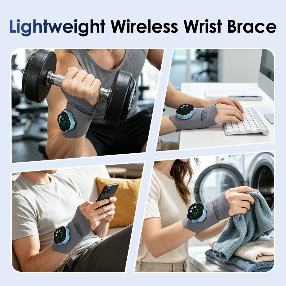 EMS Microcurrent Wrist Massager for Pain Relief and Support