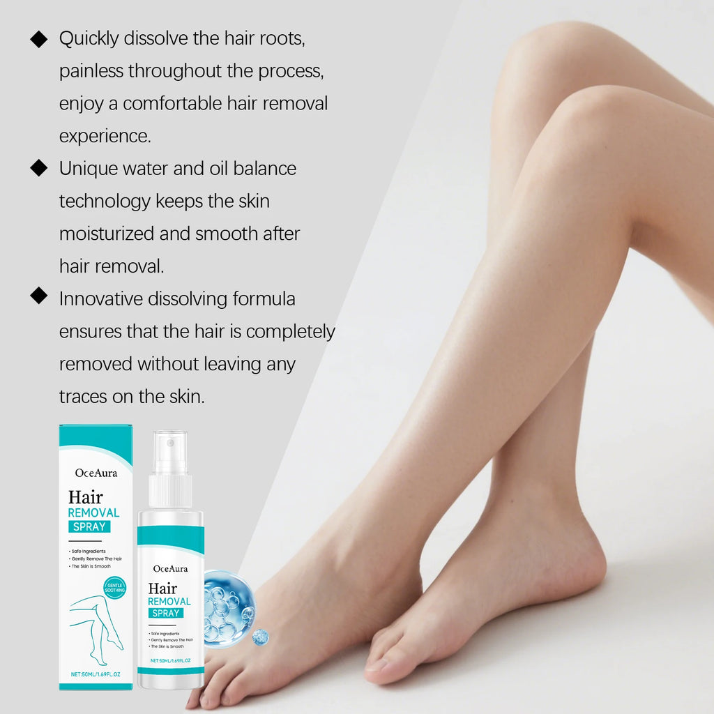 Painless Gentle Hair Removal Spray for Body and Legs