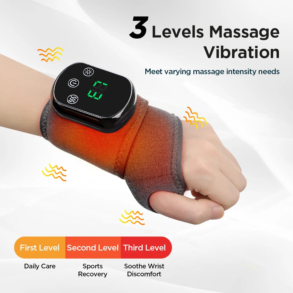 Heated Wrist Brace with Adjustable Vibration Massage
