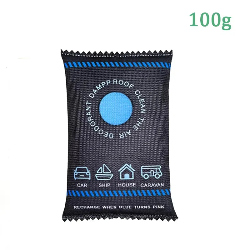 100g Reusable Silica Gel Moisture Absorber Humidity Indicator Bag