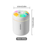 USB Portable Aroma Diffuser and Humidifier with RGB LED Lights