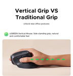 Ergonomic Vertical Wireless Mouse with 4000 DPI