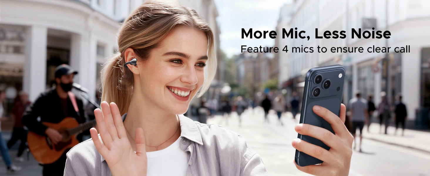 Open-Ear Bluetooth 6.0 Wireless Clip-On Earbuds - 24