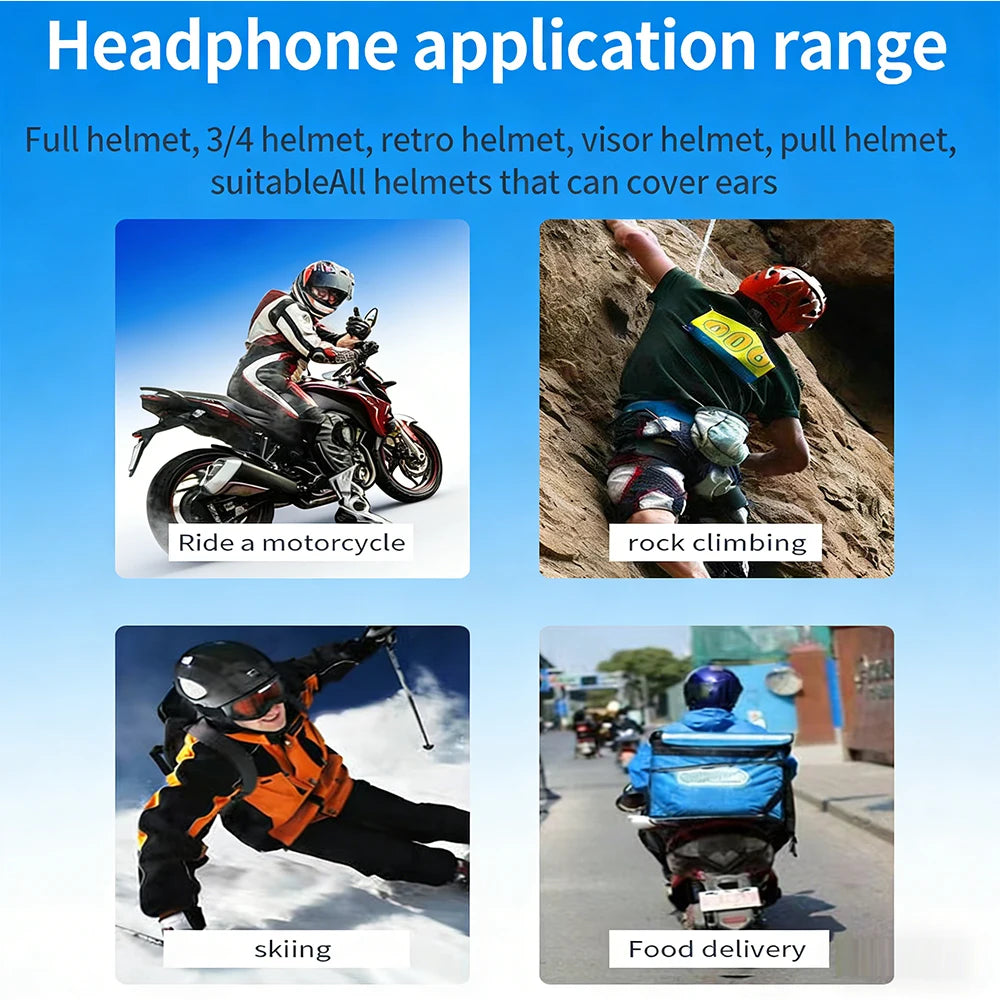 BT11 Bluetooth 5.0 Wireless Motorcycle Helmet Headset Hands-Free Kit