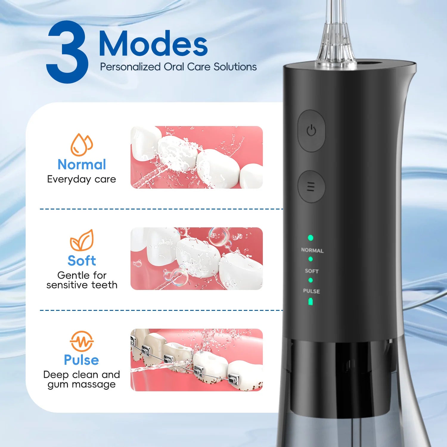 Portable Cordless Water Flosser for Teeth Cleaning - 4