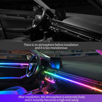 RGB LED Interior Car Ambient Light Strip Kit with App Control