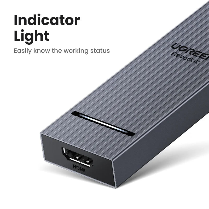 6-in-1 USB-C Docking Station with 4K 60Hz HDMI and 10Gbps Data Transfer