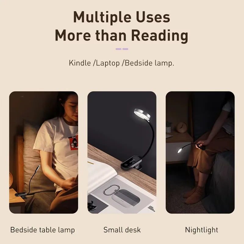 Rechargeable LED Clip-On Desk Lamp for Reading and Bedside - 5