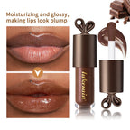 Moisturizing Chocolate Shimmer Lip Gloss for Hydrated Plump Lips