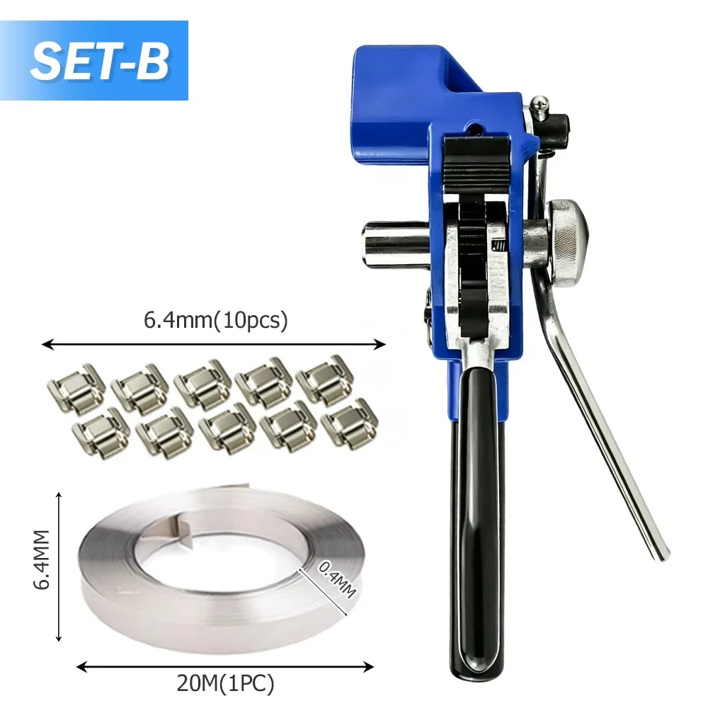 Stainless Steel Banding Tool and Tensioner Set - 8