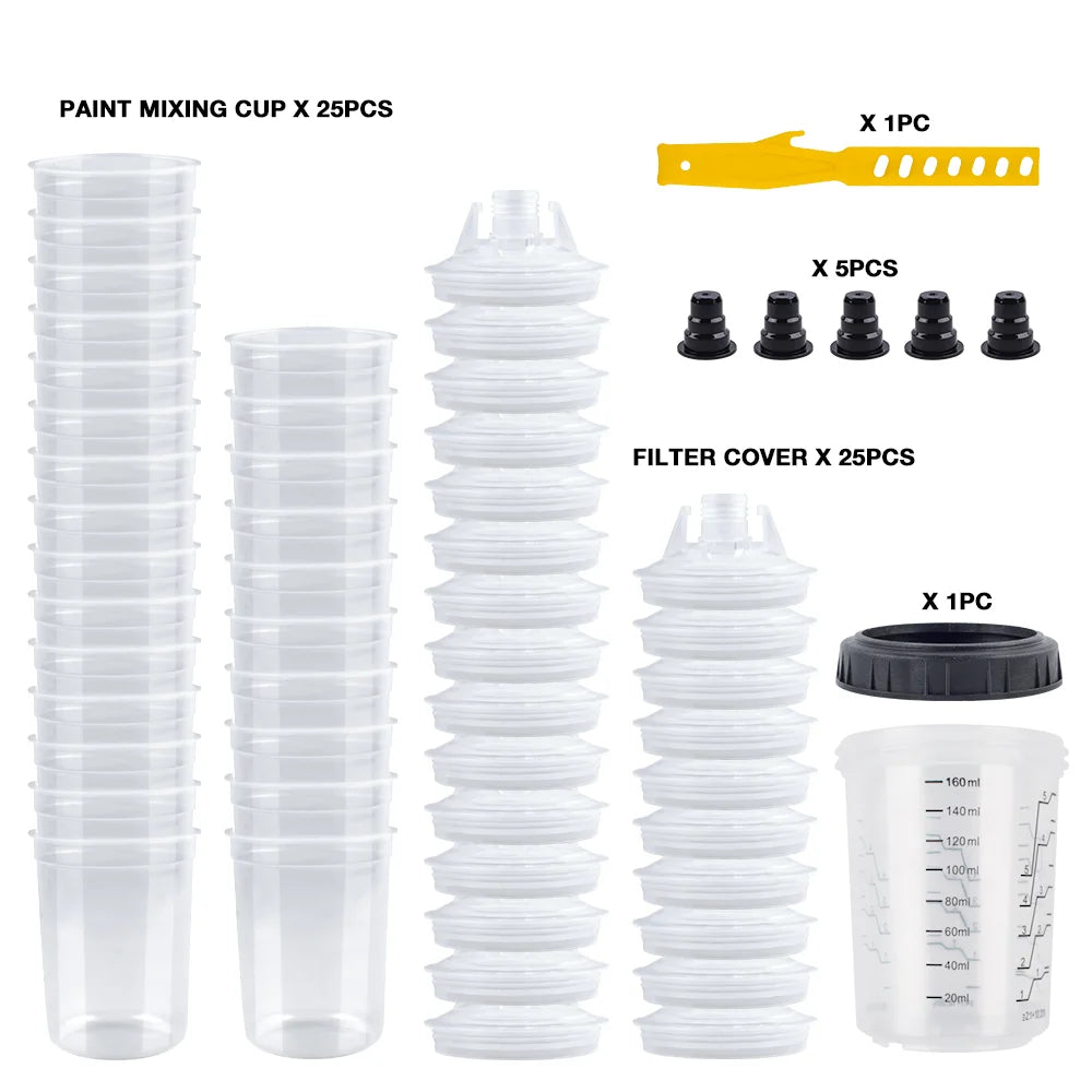 160ml Disposable Paint Mixing Cup System for Spray Guns