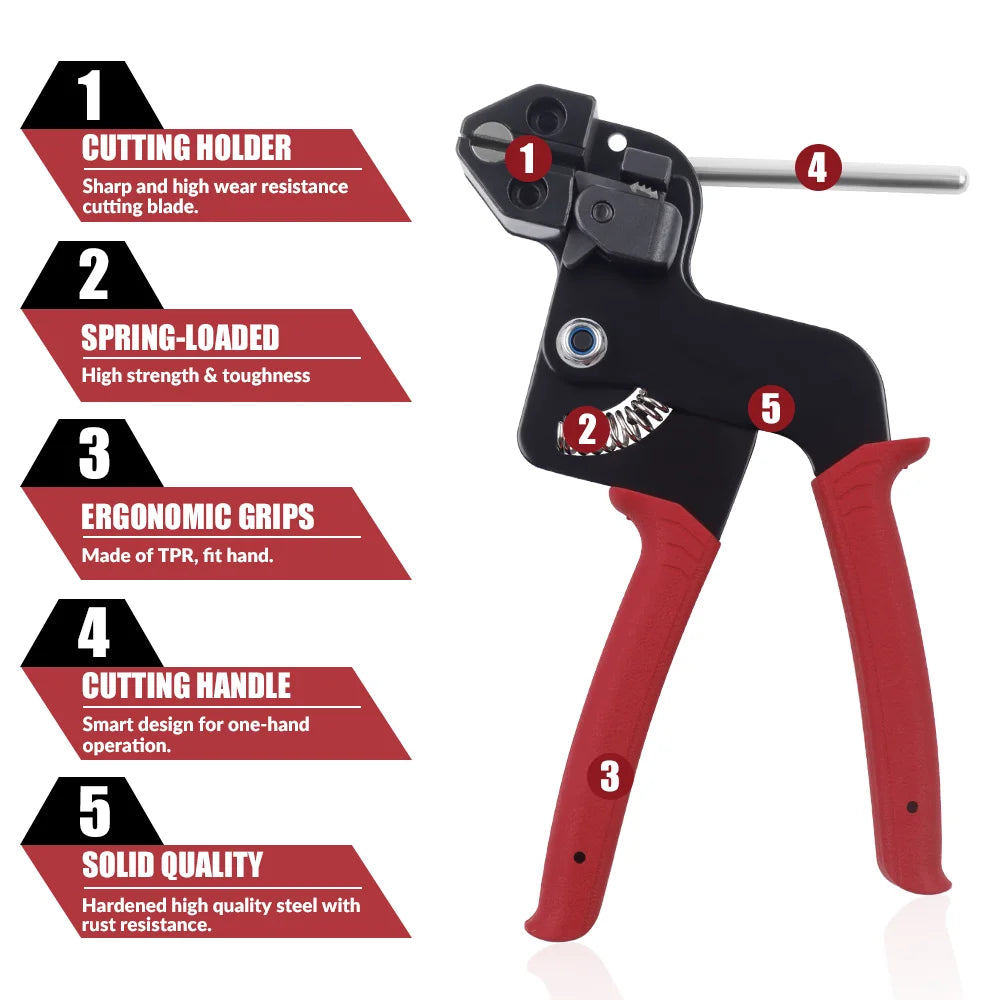 Heavy Duty Stainless Steel Cable Tie Tensioning Tool - 3