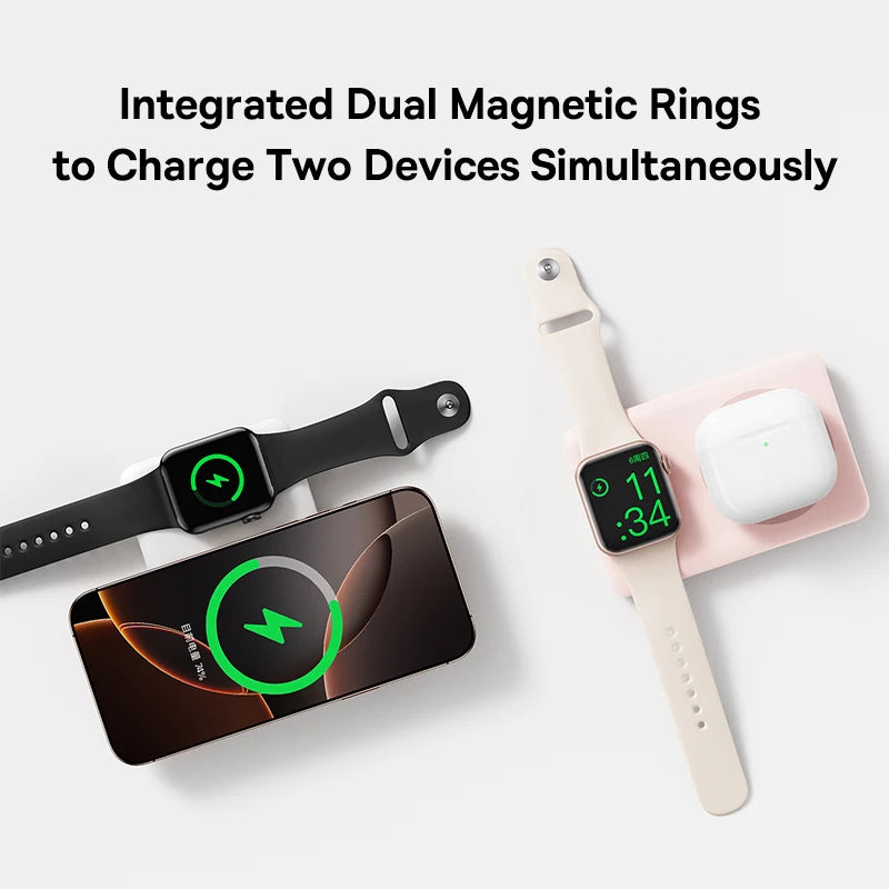 10000mAh Magnetic Wireless Power Bank for Phone and Watch