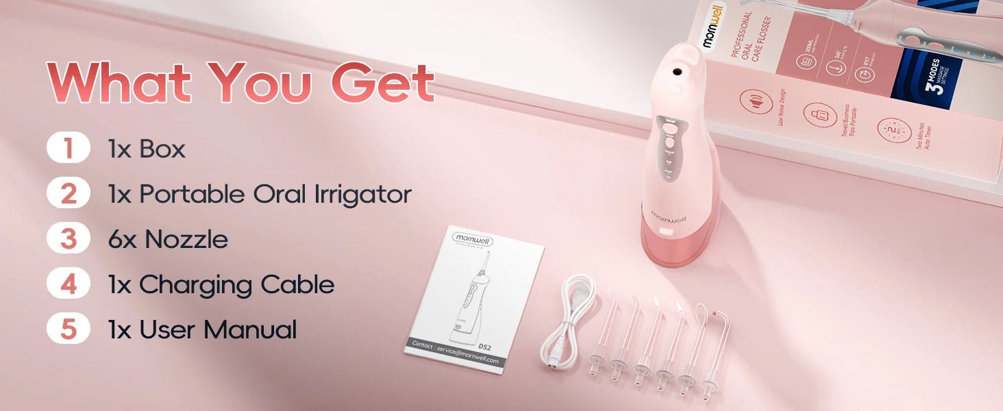 Portable Rechargeable Oral Irrigator Water Flosser - 18