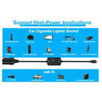 USB to 12V Car Cigarette Lighter Socket Step Up Voltage Converter Cable