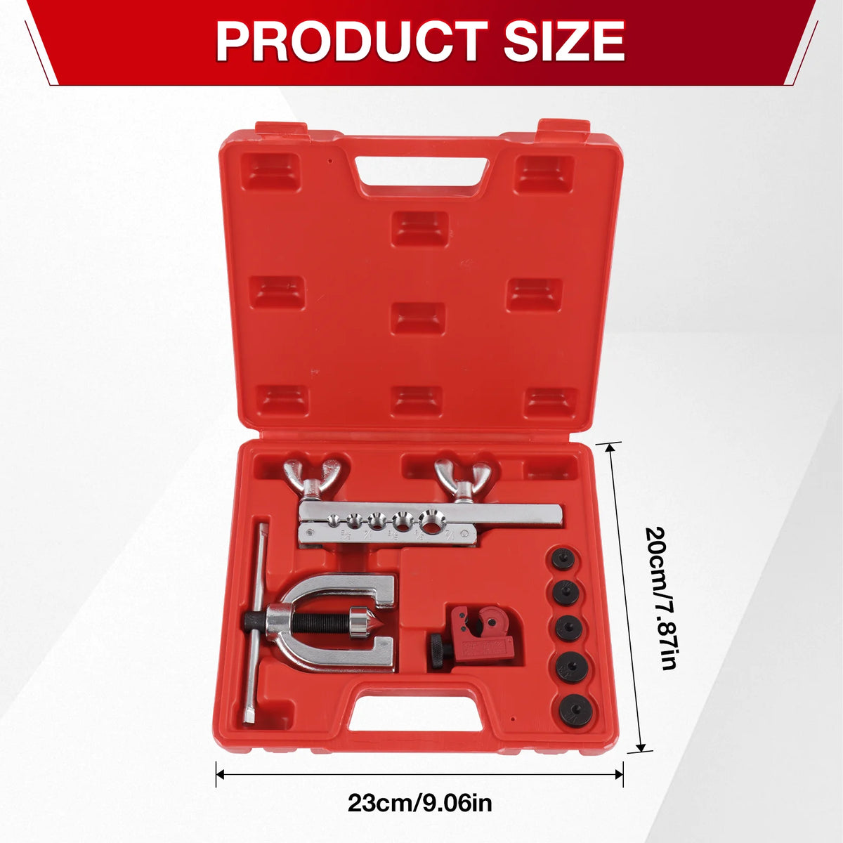 Brake Line Flaring Tool Kit for Copper and Steel Tubing