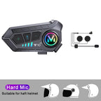 Bluetooth 5.3 Motorcycle Helmet Intercom Headset for 2 Riders 300M