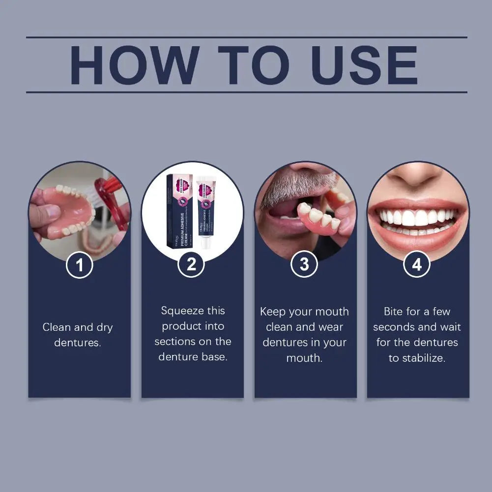 Strong Hold Denture Adhesive Cream with Food Barrier - 3