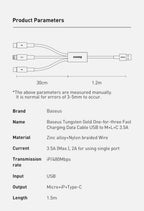 3-in-1 Fast Charging USB Cable for Multiple Devices
