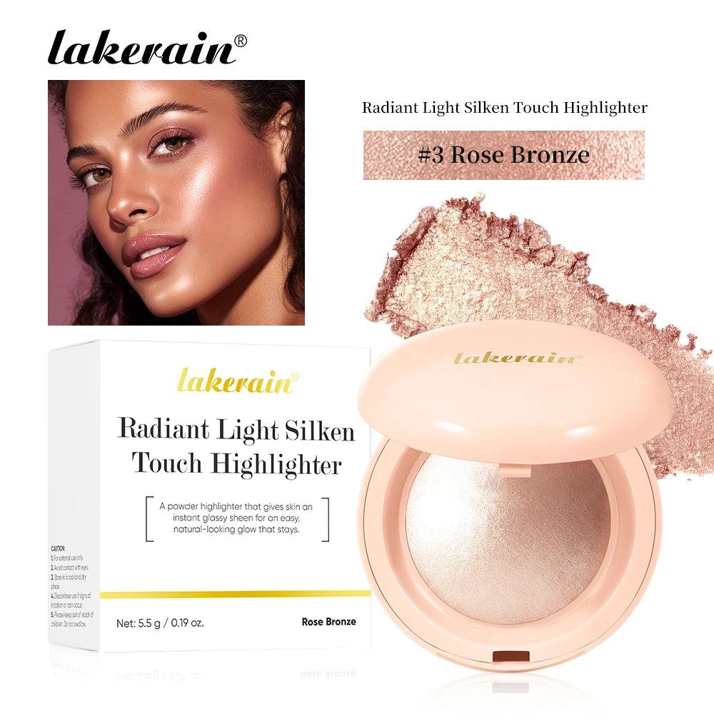 Silken Touch Baked Highlighter Powder for Radiant Glow