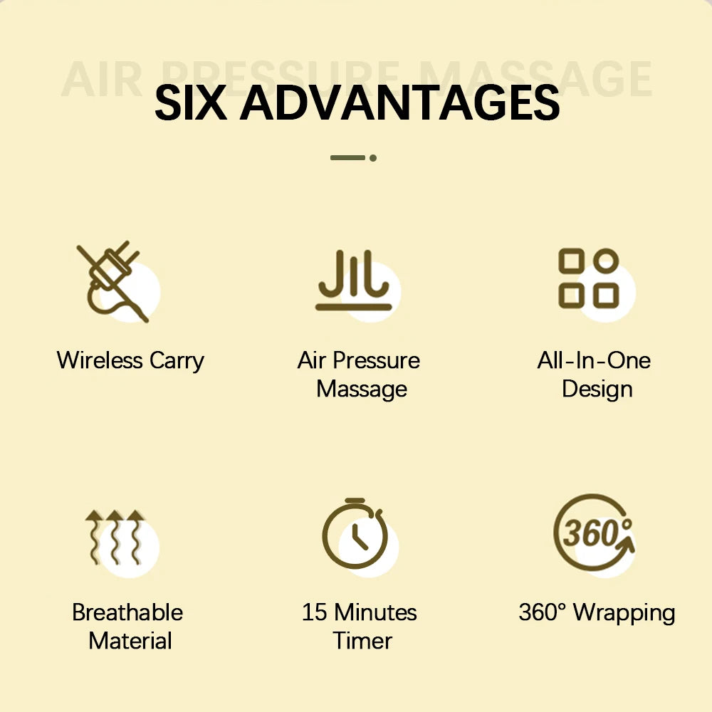 Wireless Air Compression Calf Massager for Leg Pain Relief