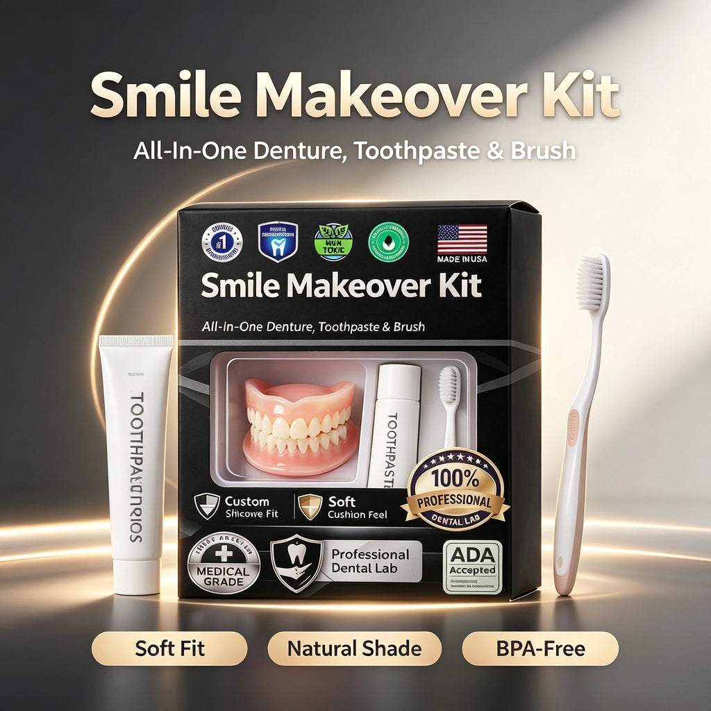 Temporary Cosmetic Denture Set for Instant Smile