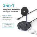 2-in-1 Magnetic Wireless Charging Stand for Phones and Earbuds